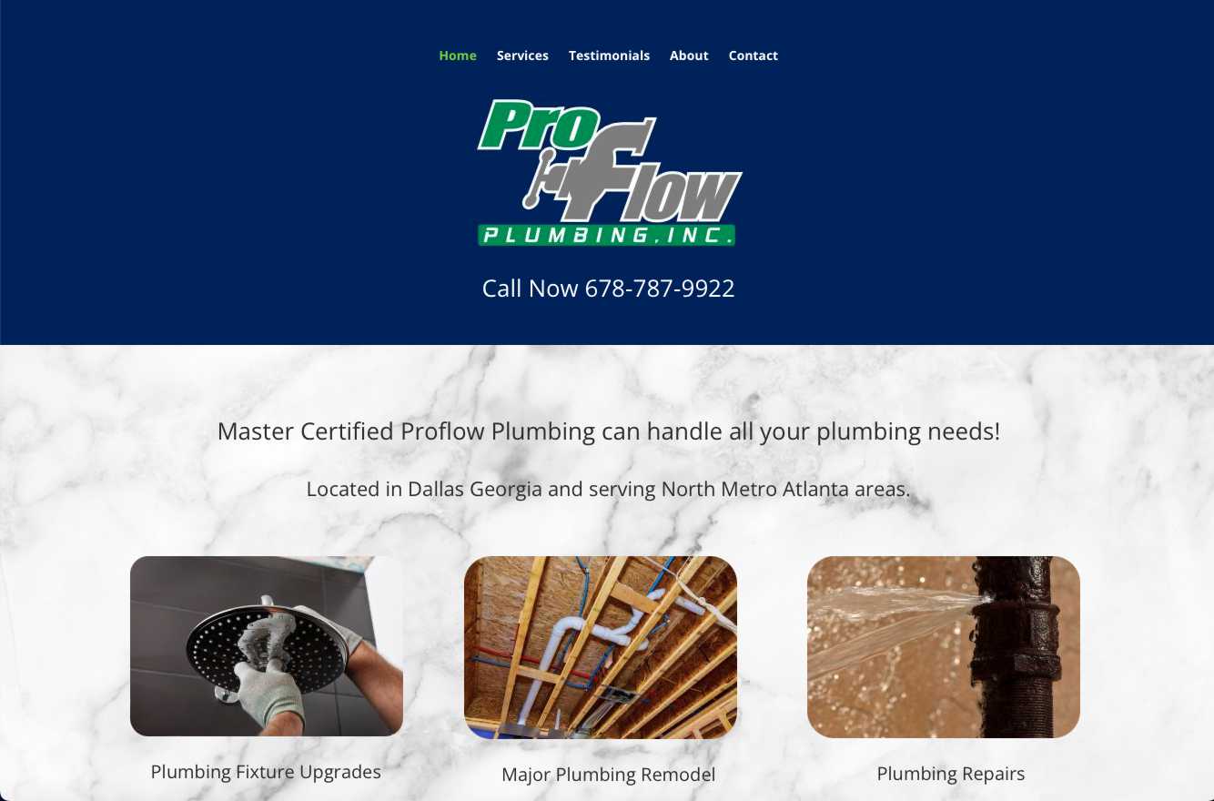 ProFlow-Plumbing Website Design